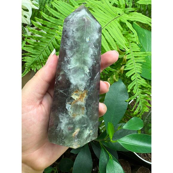 Beautiful Multi-Color Fluorite Tower with Cubic Formations - Picture 4 of 8